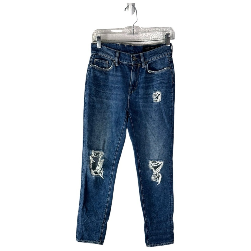 All Saints Amy Girlfriend Distressed Jeans Size 25
